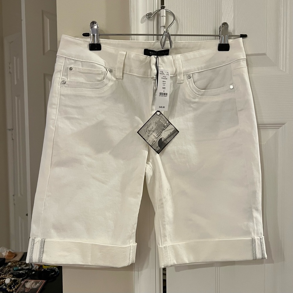 White cotton shorts